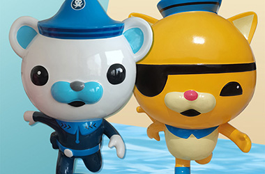 海底小縱隊卡通雕塑