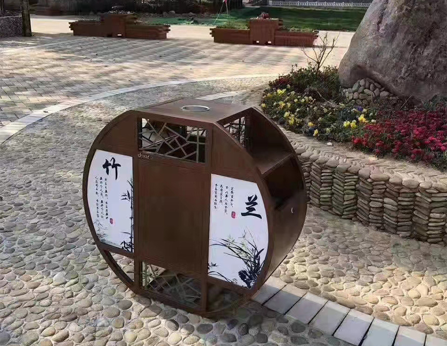 竹蘭菊梅四君子垃圾桶樣圖二