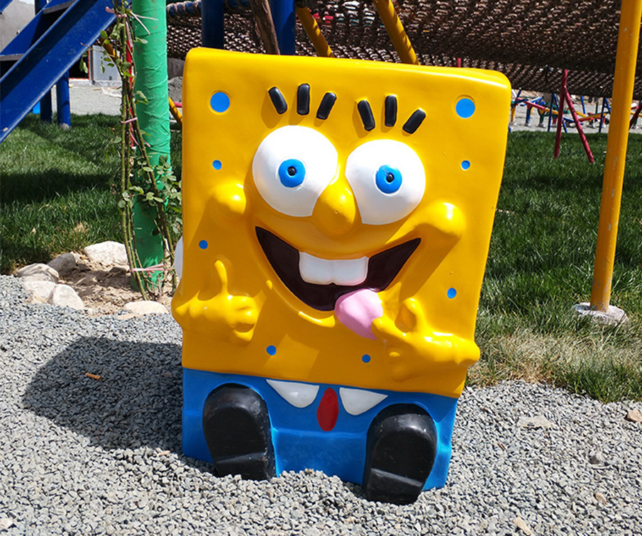 海綿寶寶卡通戶外垃圾桶