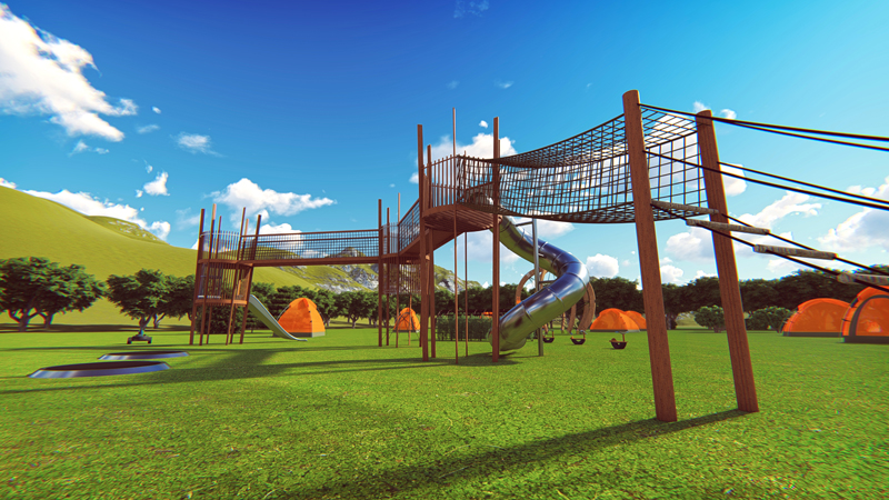 大型游樂場設(shè)施設(shè)備-組合滑梯