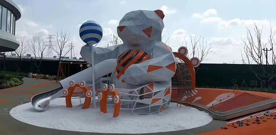 無(wú)動(dòng)力兒童游樂(lè)設(shè)備-大熊滑梯