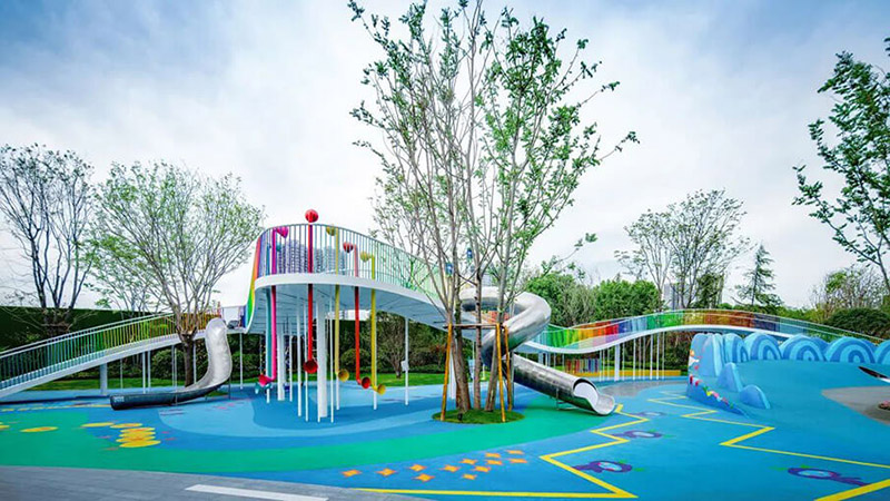 碧海藍(lán)天主題兒童樂(lè)園不銹鋼滑梯