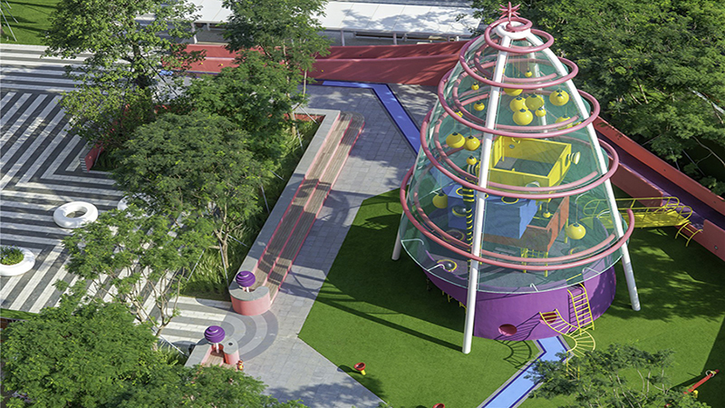 社區(qū)兒童游樂場塔樓