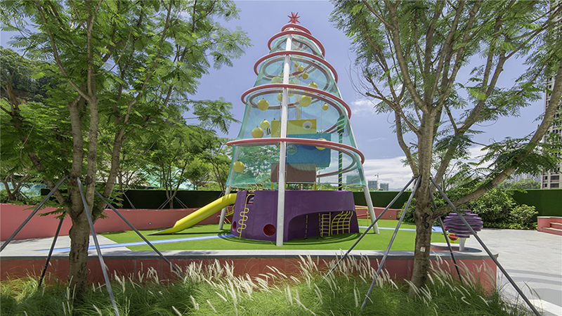 社區(qū)兒童游樂場塔樓