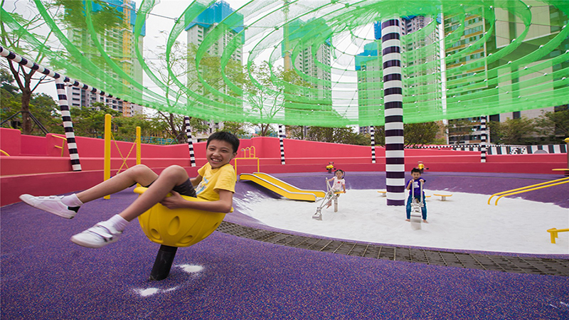 社區(qū)兒童游樂場沙坑