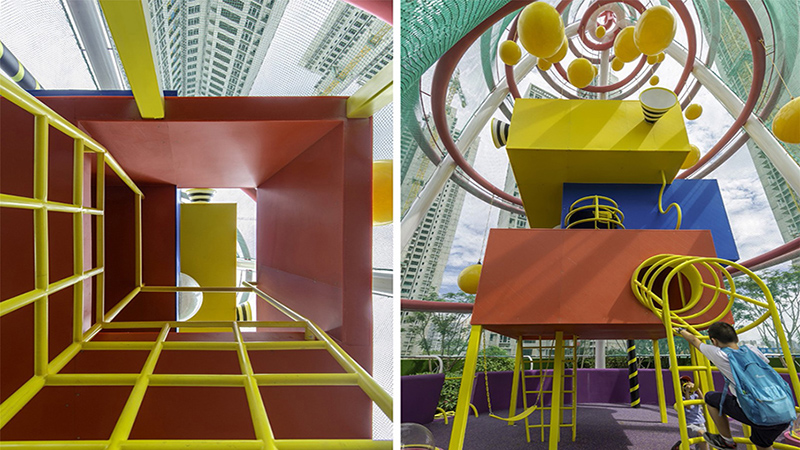 社區(qū)兒童游樂場塔樓攀爬設備