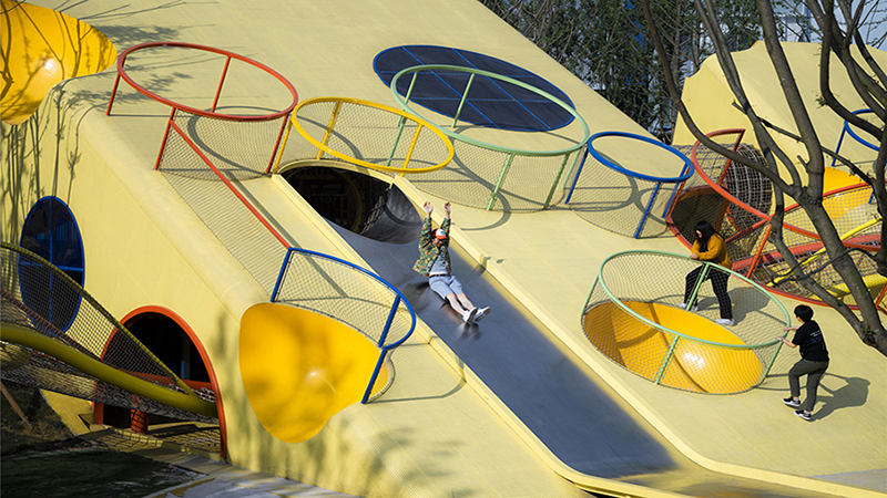 城市生態(tài)未來公園平板滑梯
