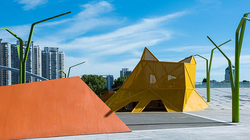 奶酪貓主題攀爬兒童樂(lè)園主題建筑