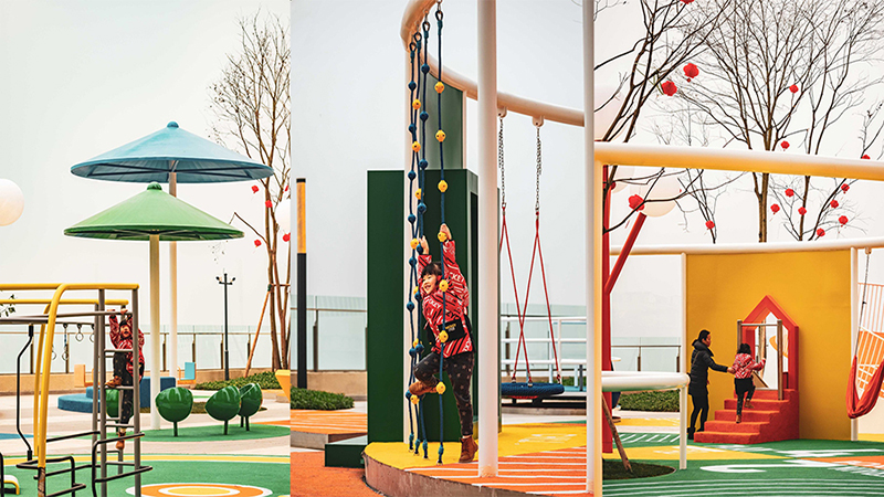 幾何形狀元素兒童主題公園細節(jié)圖