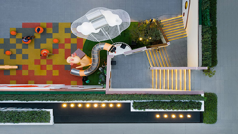 廚師鹿卡通兒童主題樂(lè)園燈光圖