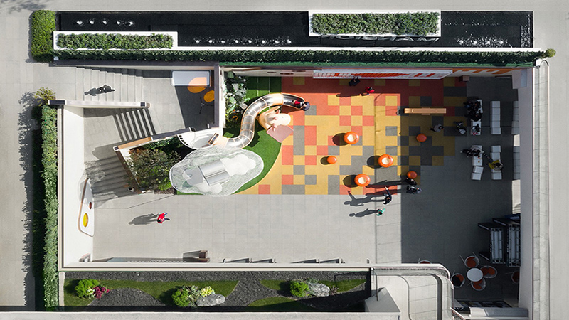 廚師鹿卡通兒童主題樂(lè)園鳥(niǎo)瞰圖