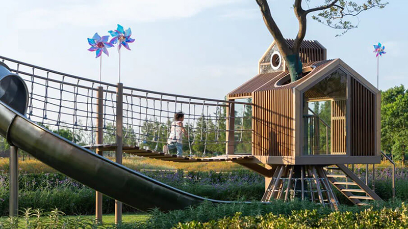 木質(zhì)組合滑梯設(shè)計(jì)方案的廊橋