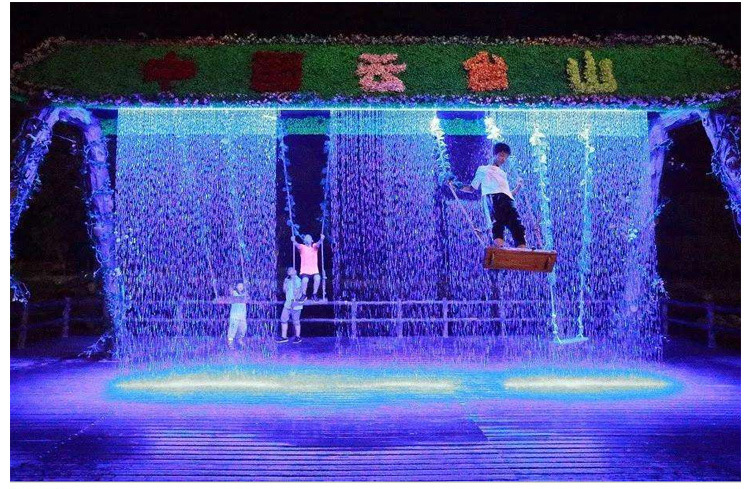 網(wǎng)紅水幕秋千實例