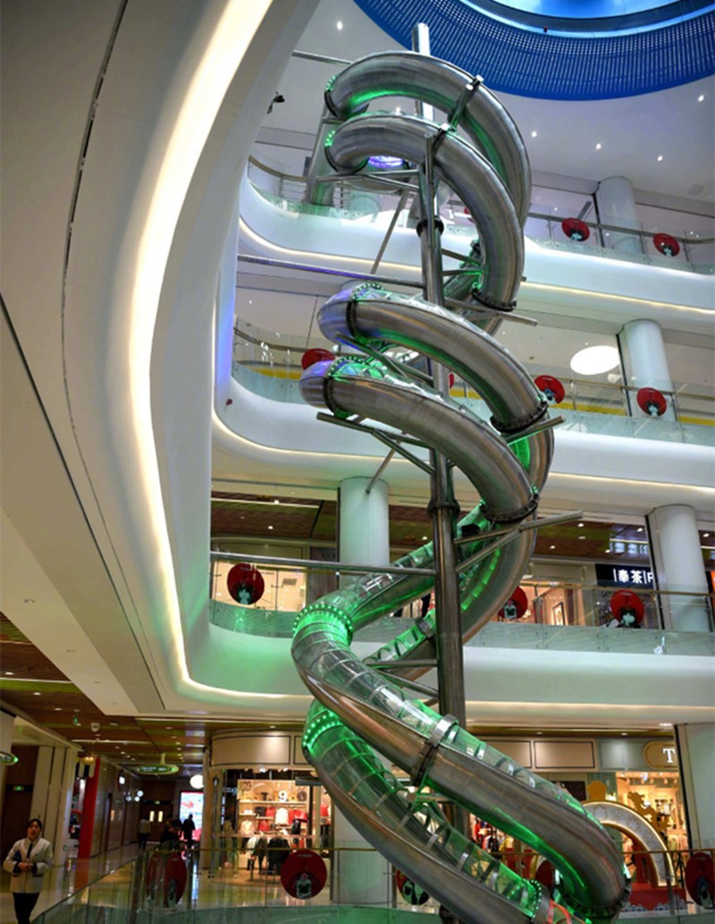 商場(chǎng)不銹鋼全桶滑梯