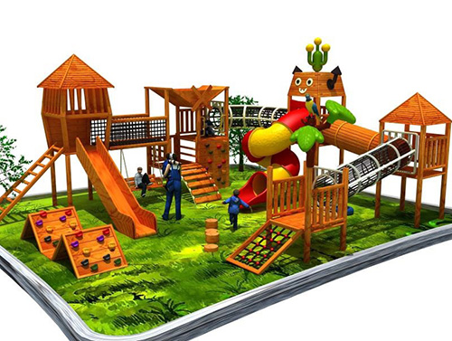 兒童木制滑滑梯