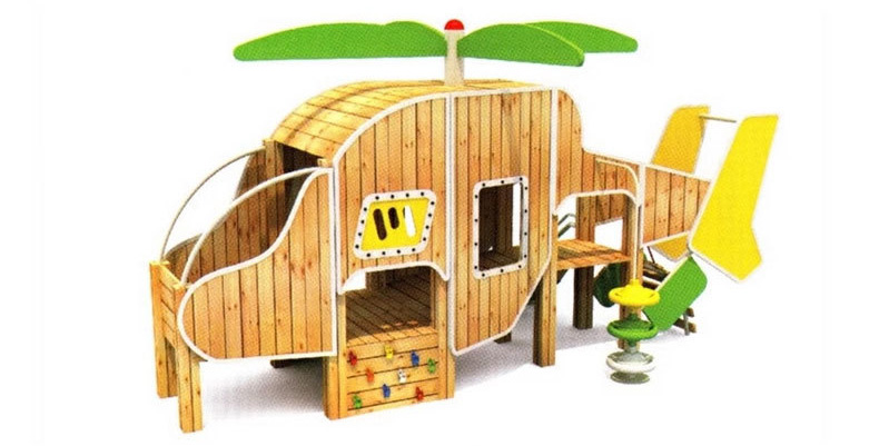 小區(qū)兒童木質(zhì)滑梯