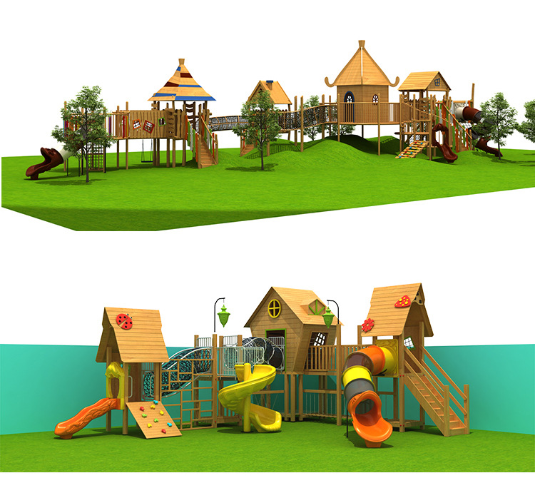 小區(qū)戶外木質(zhì)滑梯