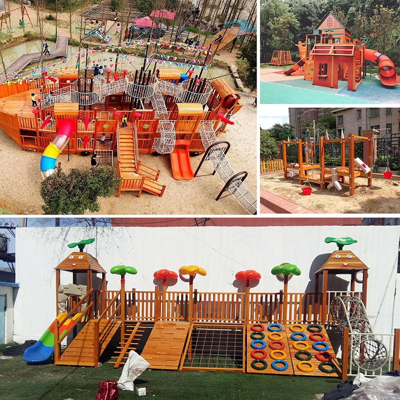 室外兒童木質(zhì)滑梯