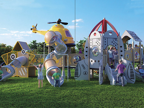 幼兒園室外塑料滑梯