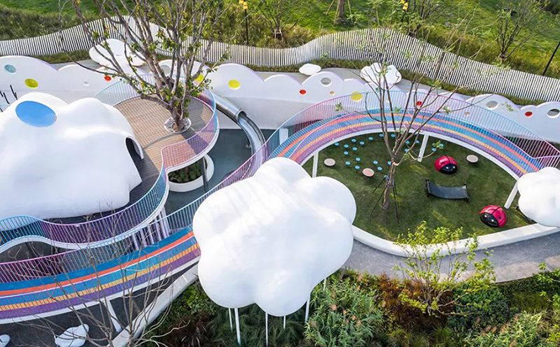 社區(qū)兒童游樂場(chǎng)整體圖