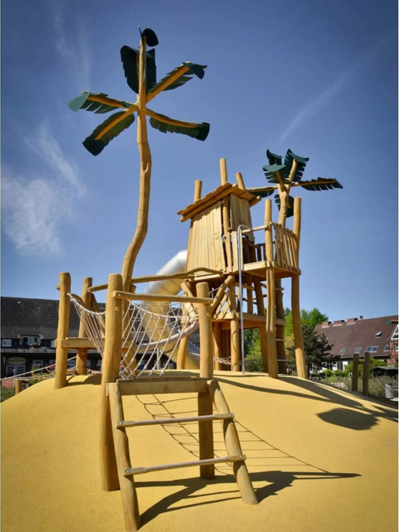 大型原木組合滑梯