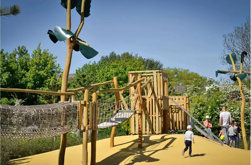 兒童原木組合滑梯