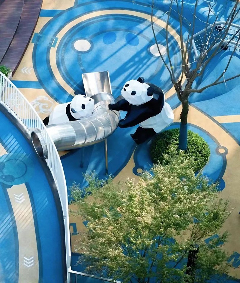 大型不銹鋼廊架滑梯