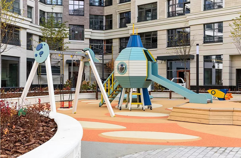 小區(qū)新型木質(zhì)游樂設(shè)備整體效果