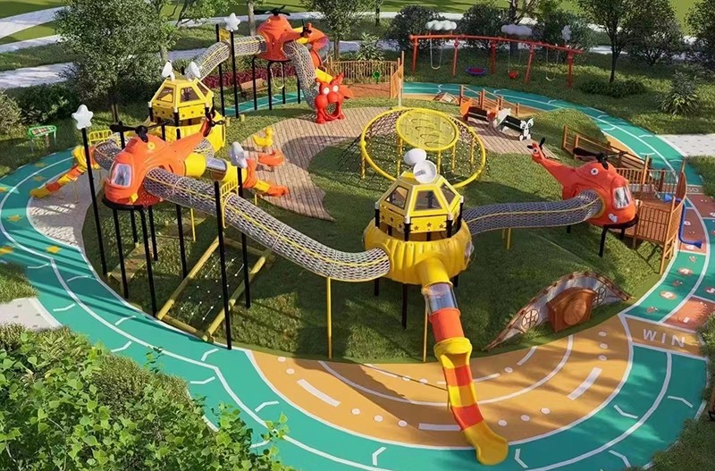 大型幼兒園塑料兒童滑梯