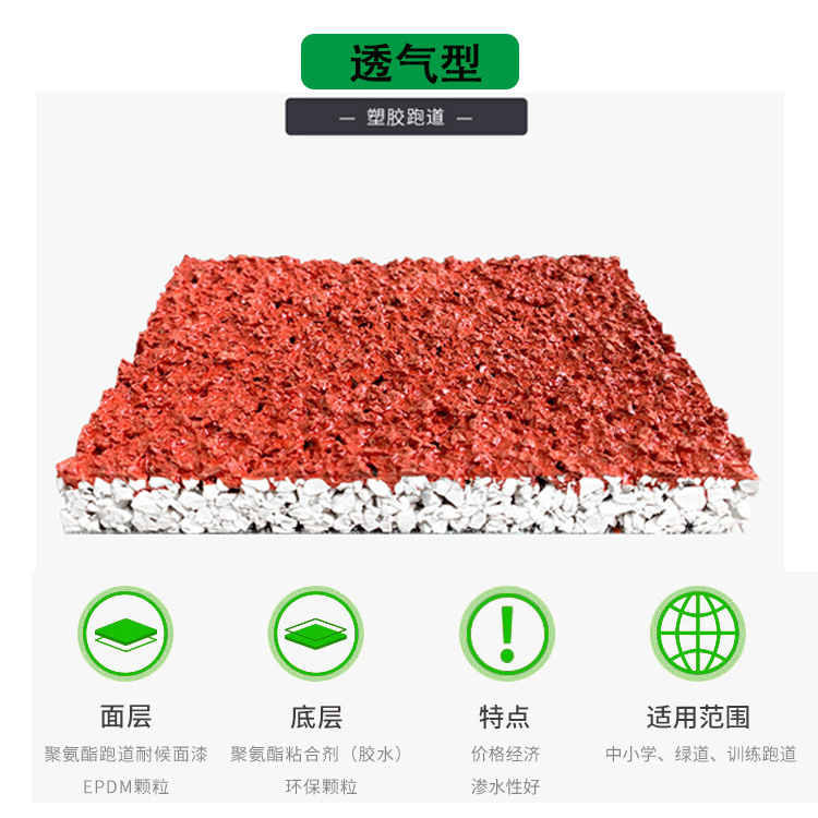 新國標(biāo)透氣型戶外塑膠跑道透氣型