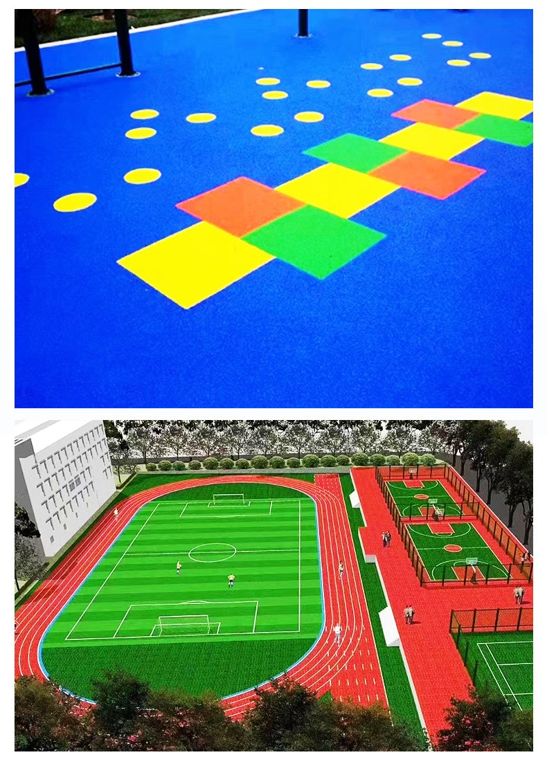 預制型彩虹塑膠跑道實拍圖