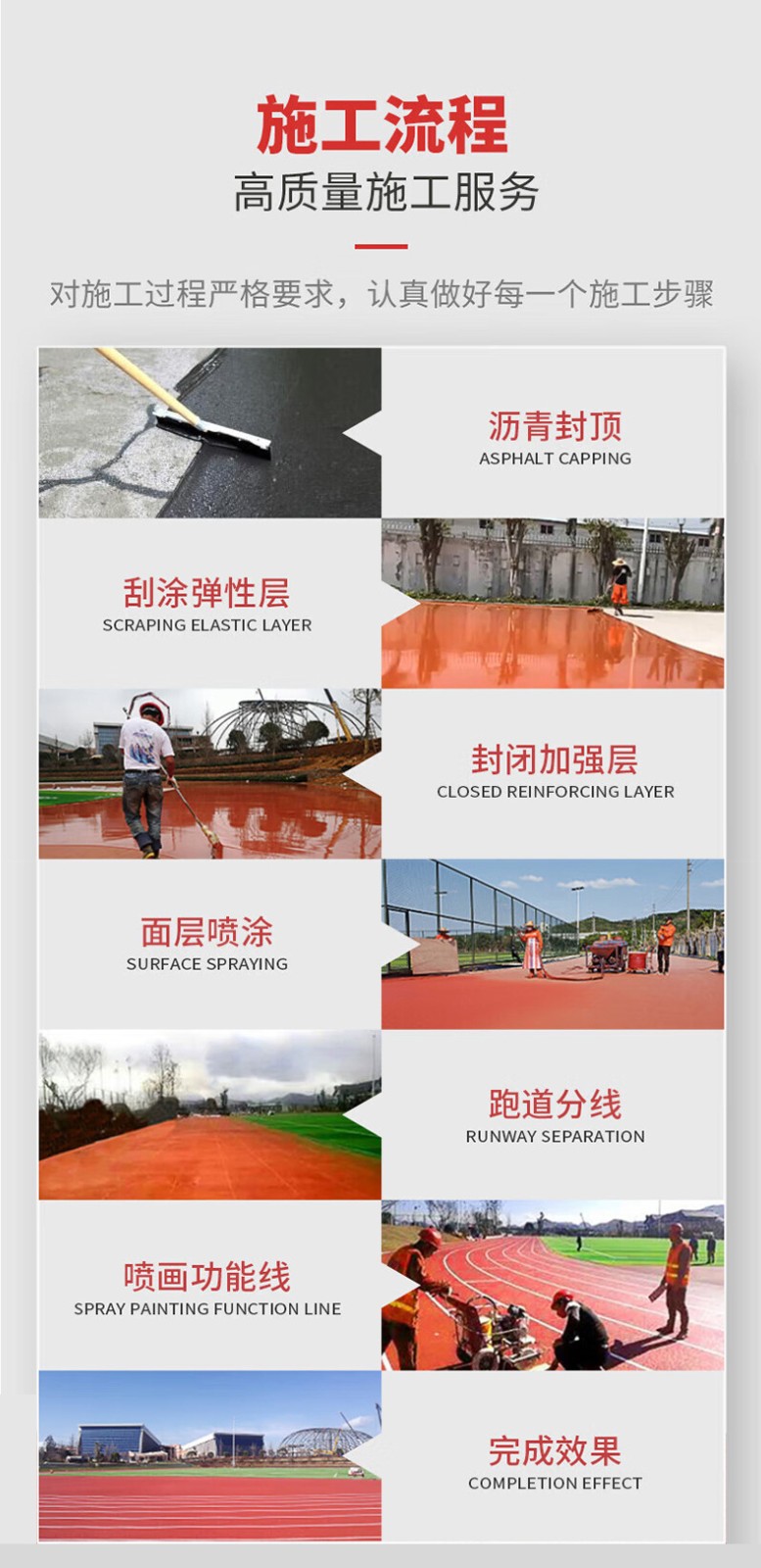 13mm幼兒園塑膠跑道施工流程