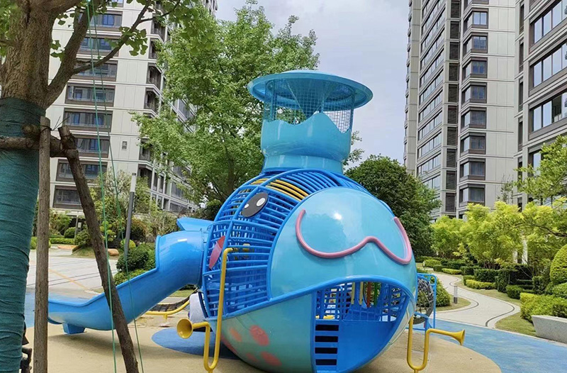 鯨魚造型非標(biāo)游樂設(shè)備局部圖