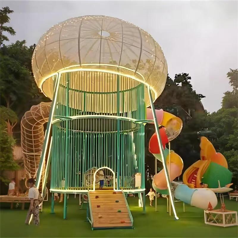 網(wǎng)紅水母蹦床燈光效果