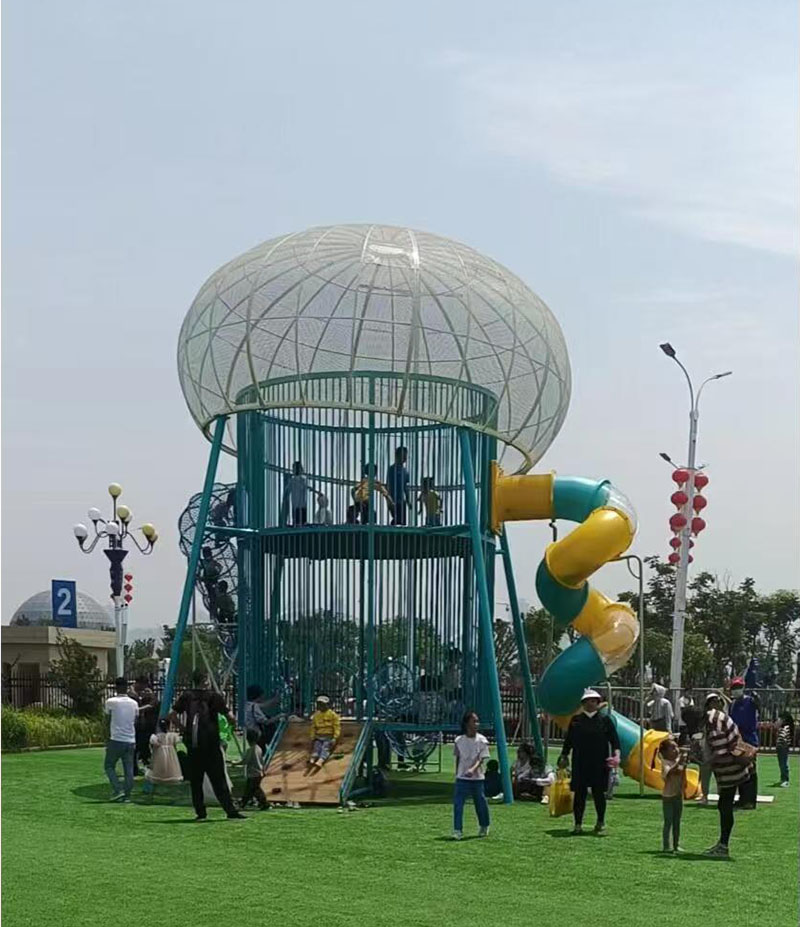 網(wǎng)紅水母蹦床側(cè)面圖