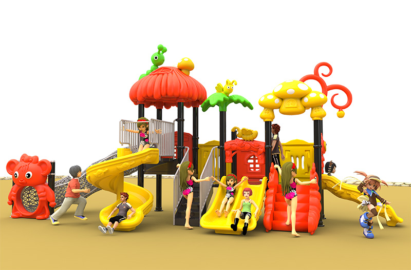 小區(qū)兒童塑料滑梯側(cè)面圖