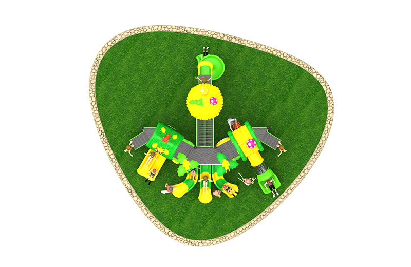 幼兒園戶(hù)外塑料滑梯側(cè)面圖