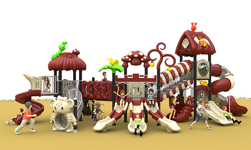 游樂場(chǎng)大型塑料滑梯側(cè)面圖