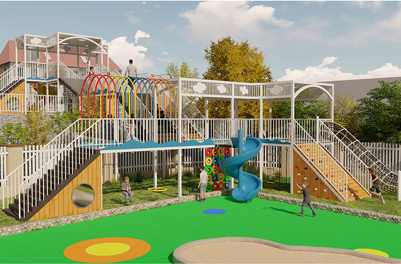 幼兒園廊架滑梯設(shè)計