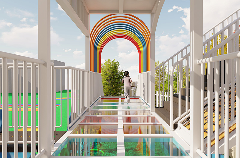 幼兒園廊架組合滑梯規(guī)劃圖