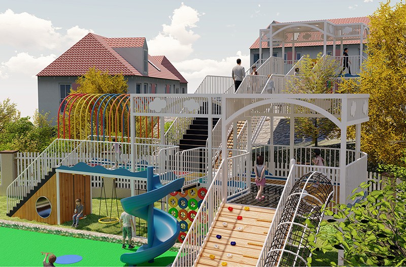 幼兒園廊架組合滑梯設(shè)計圖