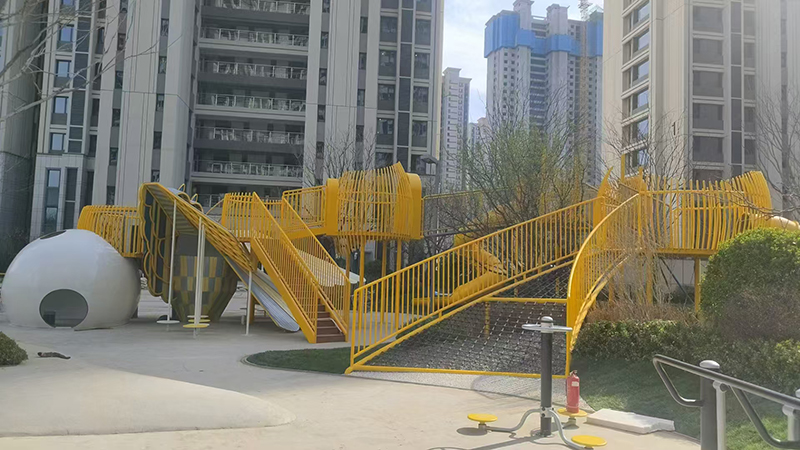 社區(qū)無動力戶外游樂設備正面
