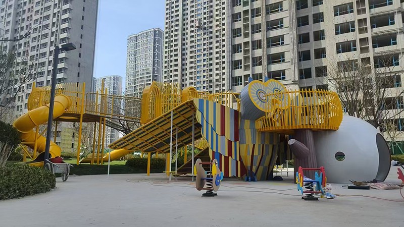 社區(qū)無動力戶外游樂設備細節(jié)圖