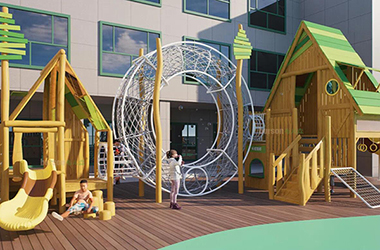 原木幼兒園滑梯案例