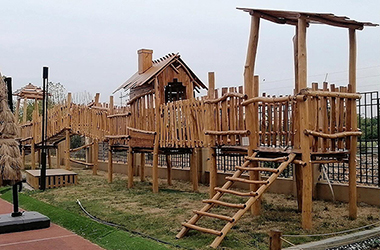 幼兒園兒童樂園木質滑梯案例