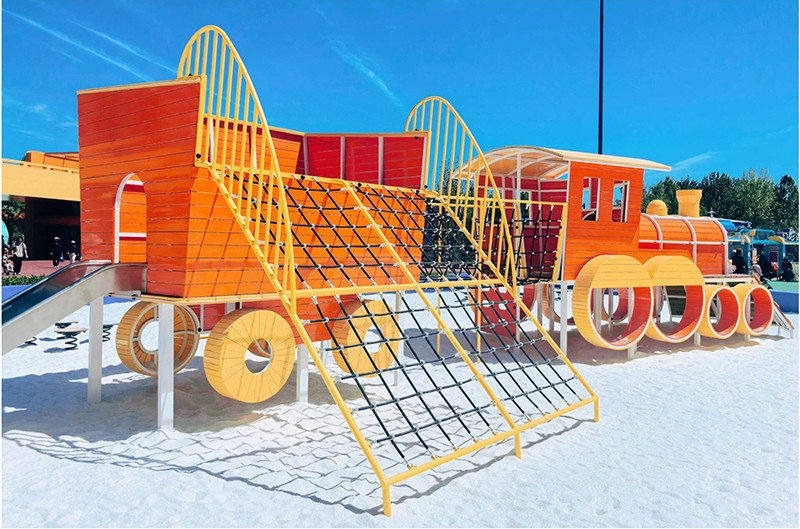 兒童樂園無動力設(shè)備項目實拍